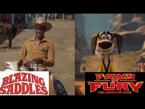 Paws of Fury and Blazing Saddles Scene Comparisons (18+)