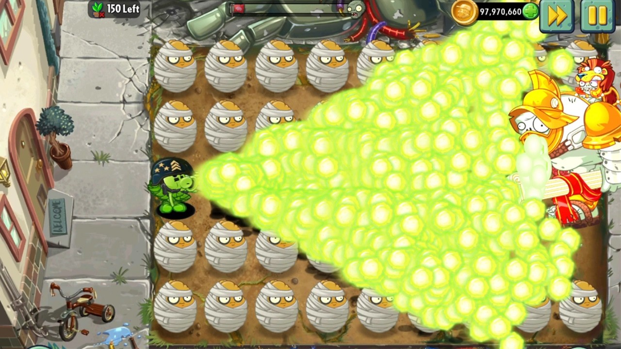 PvZ 2 Challenge - Can 150 Max Level Plants Defeat Gladiator Gargantuar Zombie