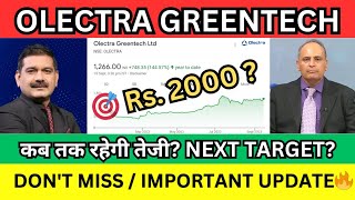 Olectra Greentech Share Latest News Today, Olectra Greentech Share Latest News, Analysis & Target ??