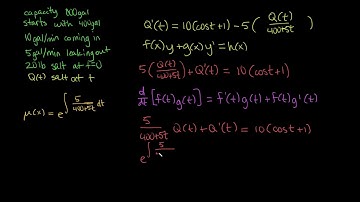 Differential Equations: Mixing Problems (Part 1)