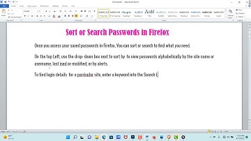 Sort or Search Passwords in Firefox || @Z TECH