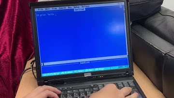 Print “hello world” on MS-DOS with qbasic!