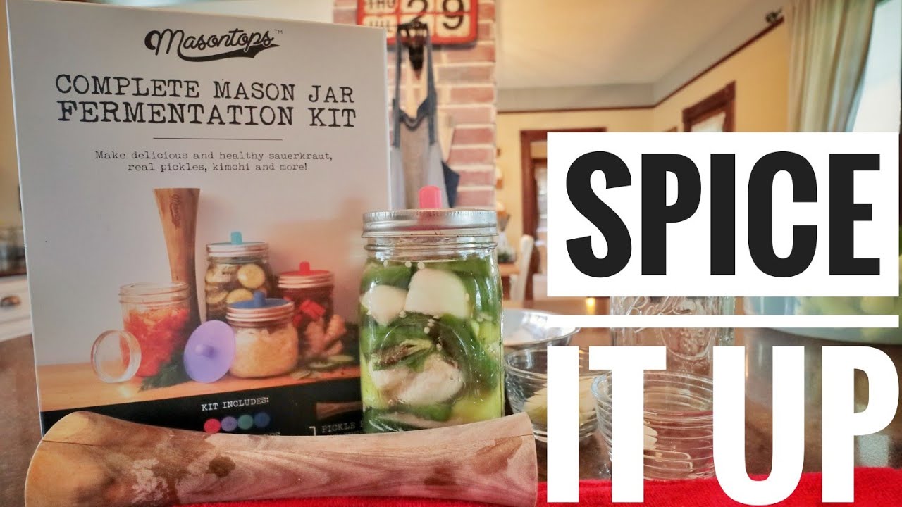 Complete DIY Mason Jar Fermentation Kit for Food & Vegetables