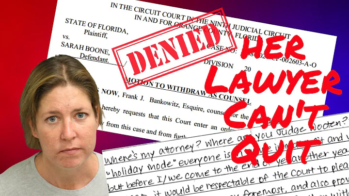Breaking News - Sarah Boone's Lawyer Can't Quit - ...