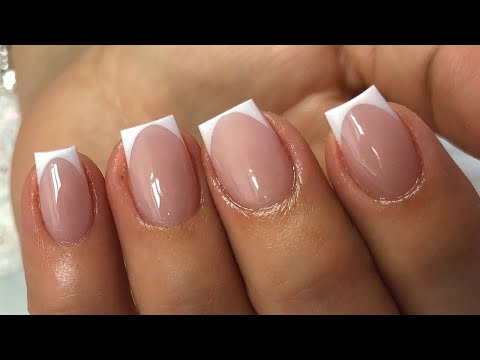 French Manicure | Gel nails french, French tip acrylic nails, Short square  acrylic nails