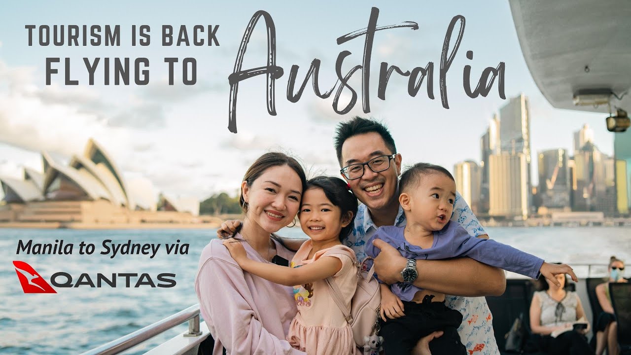 Manila to Sydney Qantas Flight First Out of the Country Trip with Kids YouTube