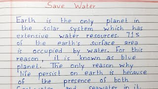 save water composition