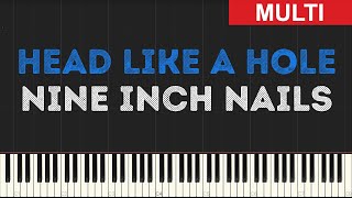 Nine Inch Nails - Head Like A Hole (Instrumental Tutorial) [Synthesia]