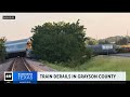 Train derails in Grayson County