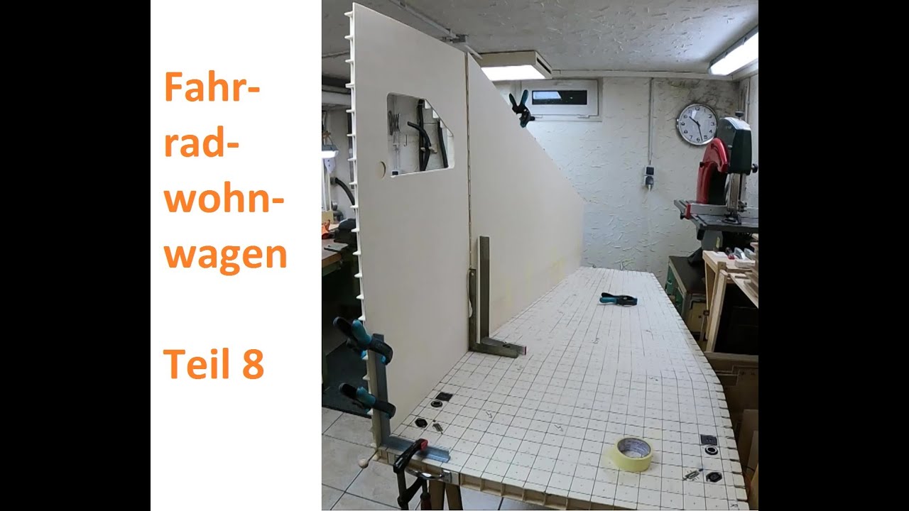 Fahrradwohnwagen #8 I Verbinder Wohnraum - Fussraum I Fussrauminnenplatten I Fensterträgerplatten