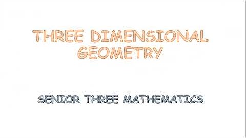 Angle Between two Planes; Three Dimensional Geometry; Senior Three Mathematics; UCE Mathematics