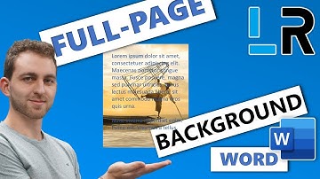 MS Word: Full page background image ✅ 1 MINUTE