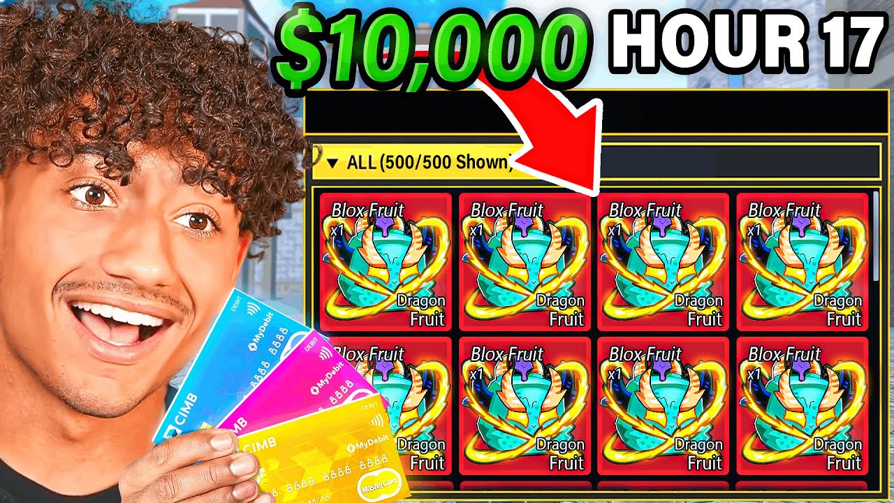 $1 Vs $100,000 Blox Fruits Account For 24 Hours..