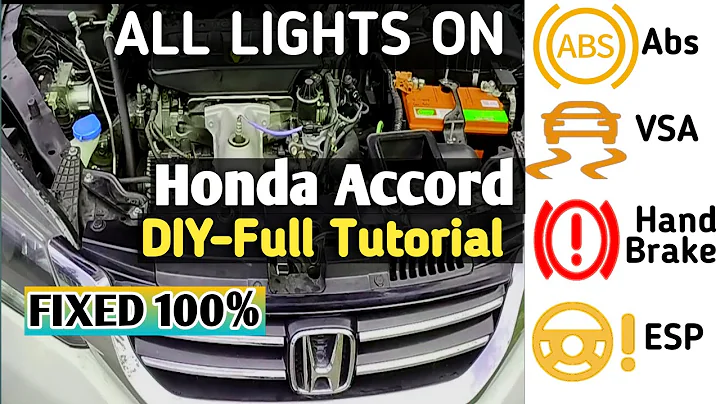 Honda Accord ! How to fix all light On ABS VSA ESP Brake ! 3411 abs solenoid valve malfunction fixed