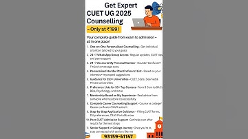 Join Now for CUET Expert Guidance, Top Career Counselling &  Best Preference List fir DU and other