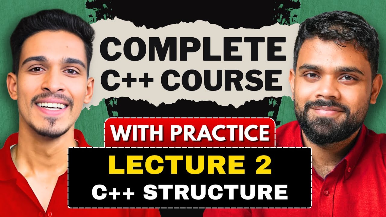 Lec 2 | Preprocessors, Header Files & Tokens in C++ | C++ Complete ...
