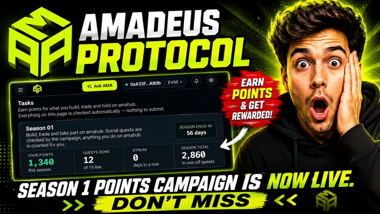 Amadeus Protocol Airdrop | Season 1 Points Campaign is now live |...