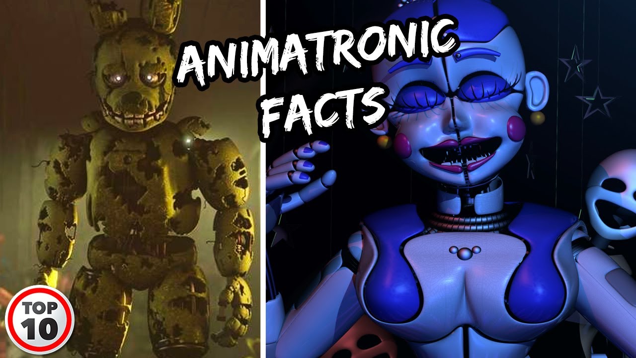 Top 10 animatronics! (five nights at freddy's) 