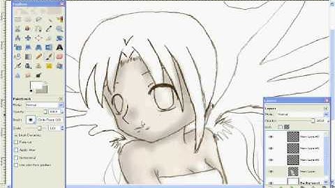 Anime Angel on GIMP 2