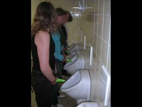 Lady Using Urinal 115