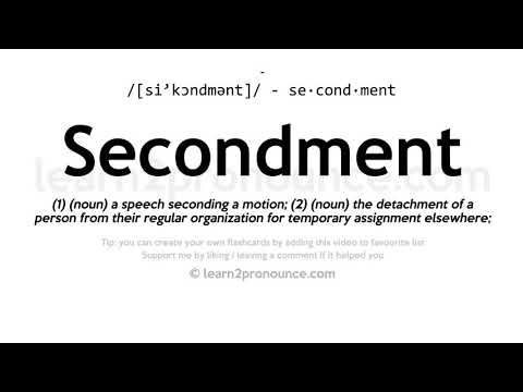 Secondment verb