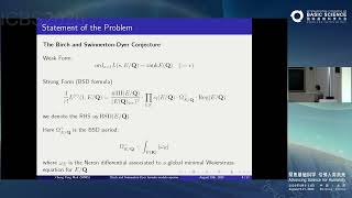 Chung Pang Mok: On the Birch and Swinnerton-Dyer formula modulo squares for certain... #ICBS2026
