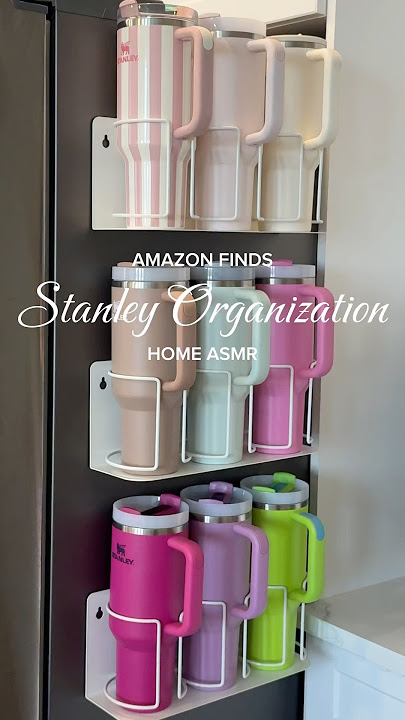 Stanley Tumbler Cup Storage & Organizer 🌸 #asmrrestock #stanleytumbler #organizedhome