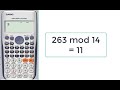 Calculate mod the remainder using calculator with one step  991es