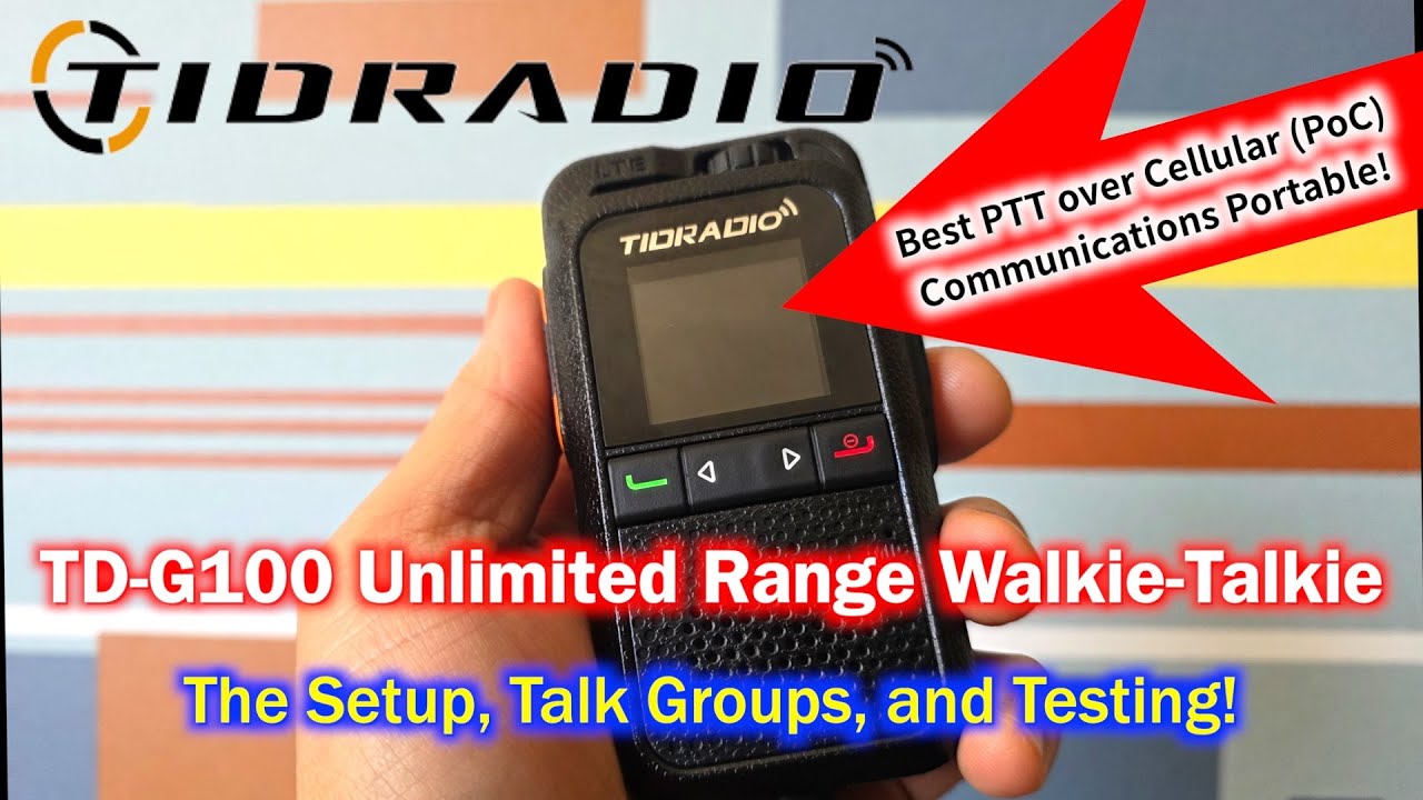 Портативная радиостанция TID Radio G100 с функцией «нажми и говори» по сотовой связи (POC) | Демо...