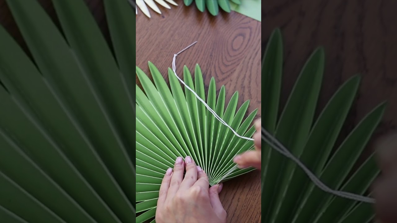 How to make paper palm leaves that look like real!