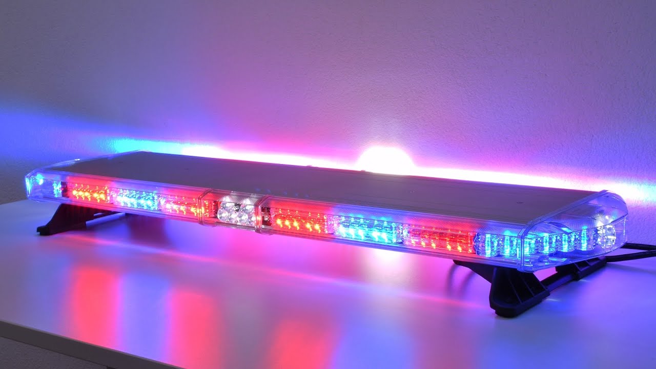 yozhiqu LED Rasterleuchte 16 Stk. rote und blaue LED-Blitzlichter