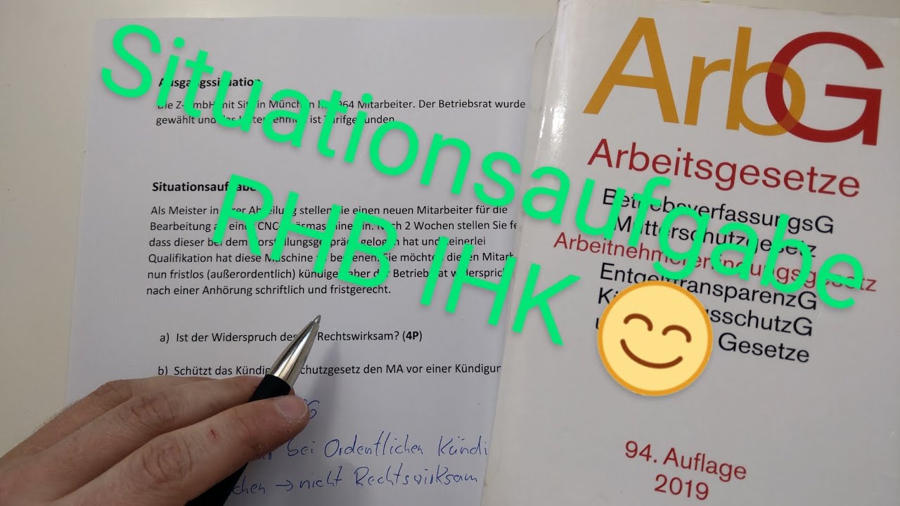 Rechtsbewusstes Handeln Zusammenfassung Pdf RBH | IHK | Rechtsbewusstes Handeln | Situationsaufgabe | Arbeitsgesetz