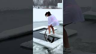 part678#Freezing#LakeBath🩱Unbelievable😱Courage❄️#IceWater Shock Test Can You Survive#Freezing#Water🧊