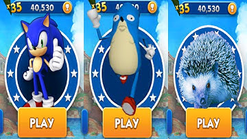 Sonic Dash vs Go Sanic Goo MEME vs Real Sonic The Hedgehog Runner - All Characters Unlocked