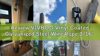Review VIVBOO Vinyl Coated Galvanized Steel Wire Rope PVC Covered Steel Cable 150