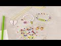 Colourful shrink plastic jewellery