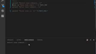 bash debug read command bug