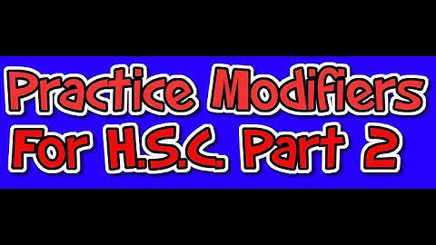 HSC || Modifiers (মডিফায়ারস)-Board Question Practise