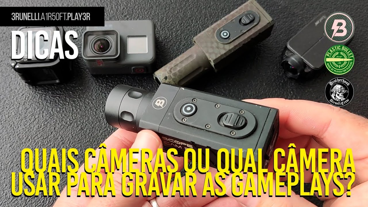 QUAIS CÂMERAS OU QUAL CÂMERA USAR PRA GRAVAR AS GAMEPLAYS DE AIRSOFT?