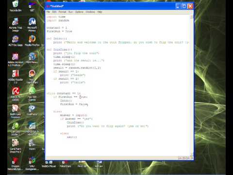 Make A Basic Coin Flipper With Python Part (2/2) - YouTube