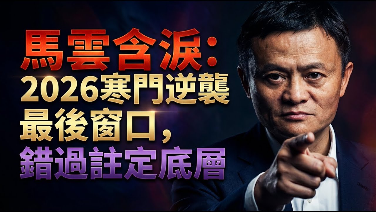 馬雲含淚告誡：2026年是寒門逆襲的最後窗口！錯過這一次，你這輩子註定在底層掙扎！