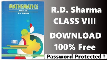 Rd Sharma for Class 8 Download in PDF 100% free Mediafire link (Study Material Wallah)