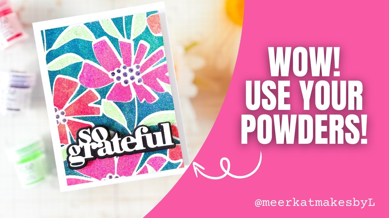 Создание открыток с эффектом «ВАУ»: используйте трафареты с порошками для тиснения! 