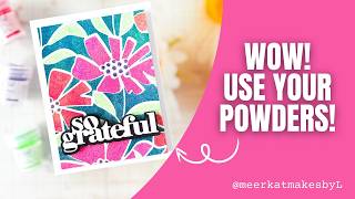 Heat Embossing with stencils - WOW factor card making! #cardmaking #cards #embossing