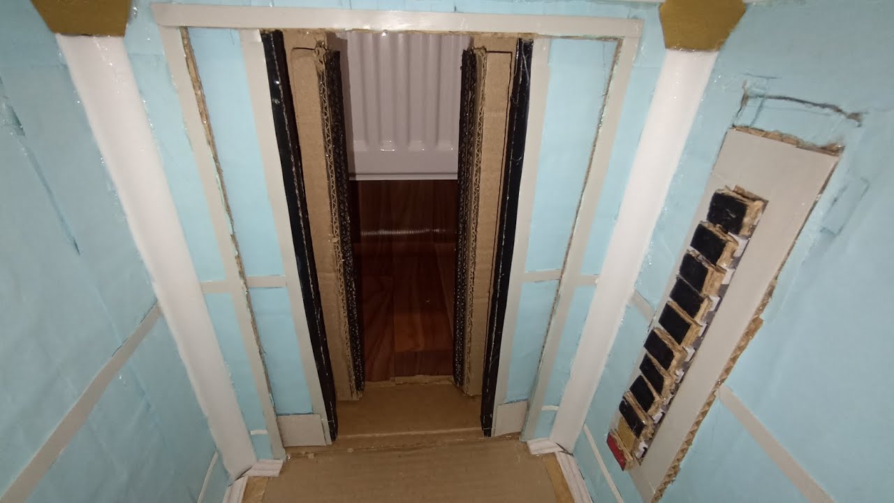 Лифт СТРОММАШИНА 1970 года ИЗ КАРТОНА СО ЗВУКАМИ ОТ НАСТОЯЩЕГО ЛИФТА