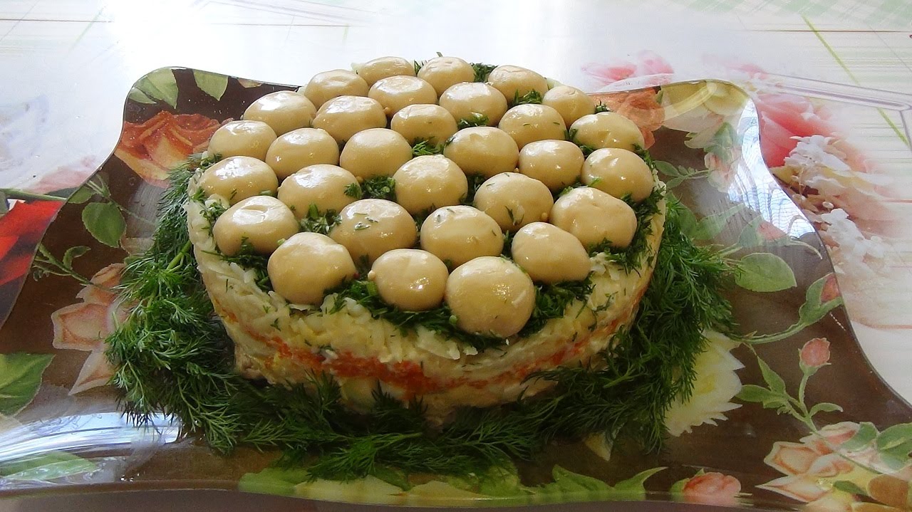 Грибная Поляна Рецепт С Фото Курицей