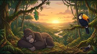 Nightfall Oasis • Relaxing Jungle Ambience for Sleep, Study, and Anxiety Relief