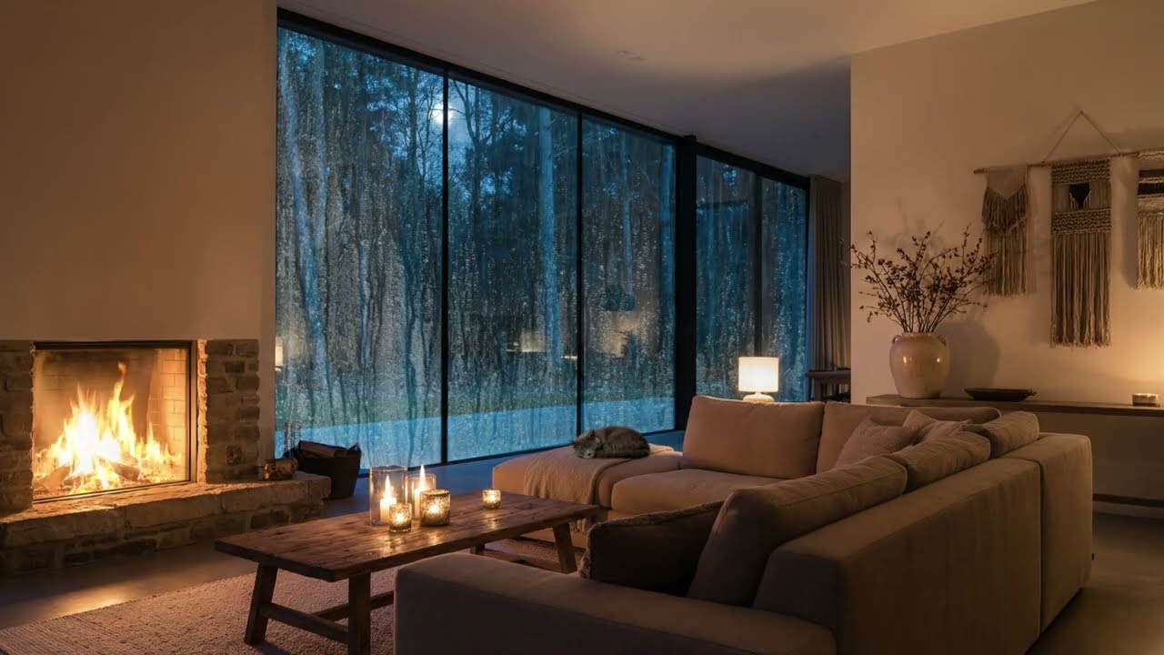 Peaceful Rain Inside the House | Soft Piano for Focus & Relaxation