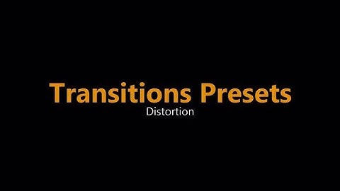 Distortion Blur Transitions Presets Premiere Pro Presets