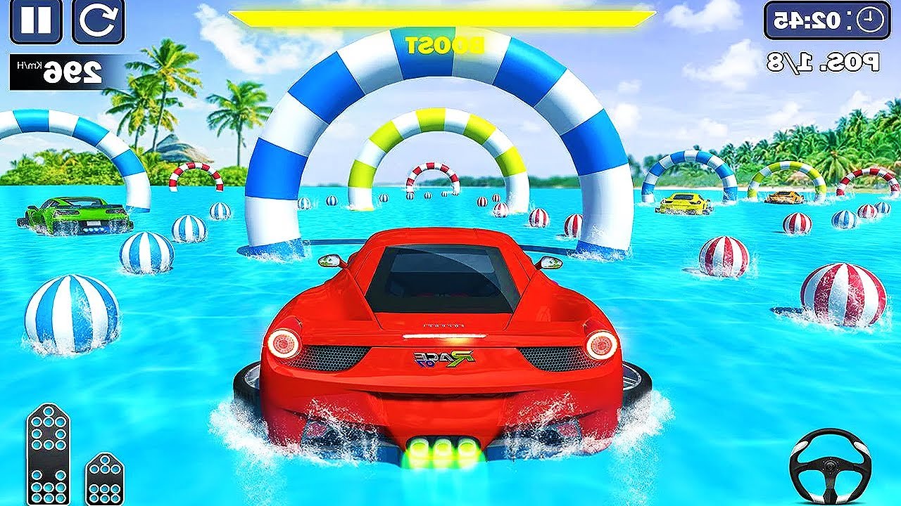 Water Slide Car Race - Water Surfing Stunts 🕹️ Play Now on GamePix